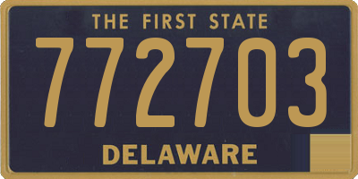 DE license plate 772703