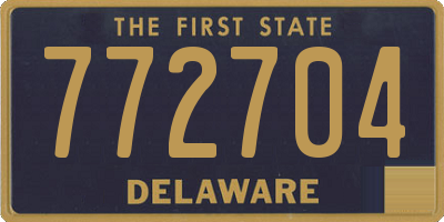 DE license plate 772704