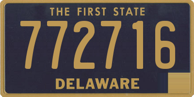 DE license plate 772716