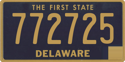 DE license plate 772725