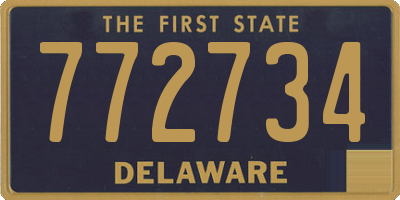 DE license plate 772734