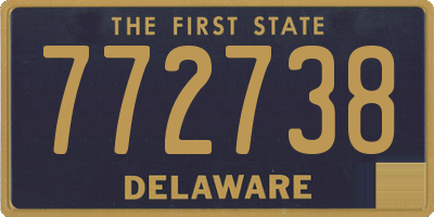 DE license plate 772738