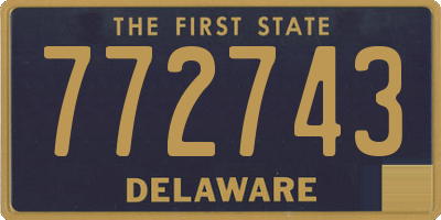 DE license plate 772743