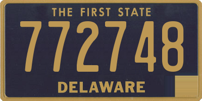 DE license plate 772748