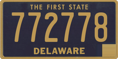 DE license plate 772778
