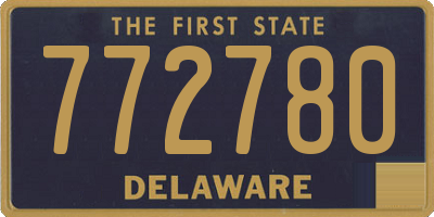 DE license plate 772780