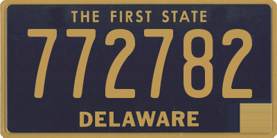 DE license plate 772782