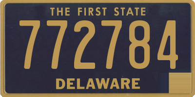 DE license plate 772784
