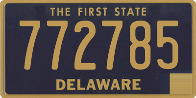 DE license plate 772785