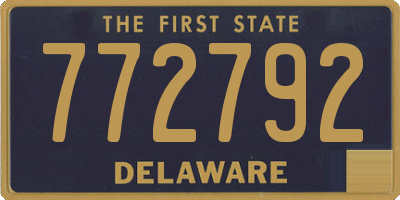 DE license plate 772792