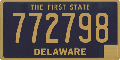 DE license plate 772798