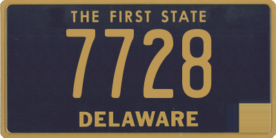 DE license plate 7728