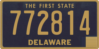 DE license plate 772814
