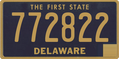 DE license plate 772822