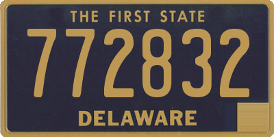 DE license plate 772832