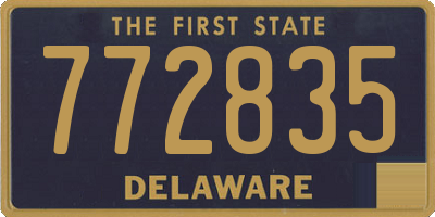 DE license plate 772835