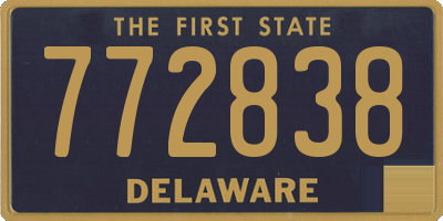 DE license plate 772838