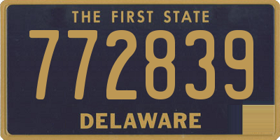 DE license plate 772839