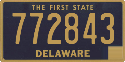 DE license plate 772843
