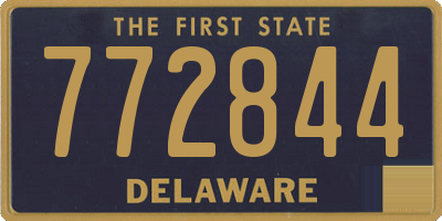DE license plate 772844