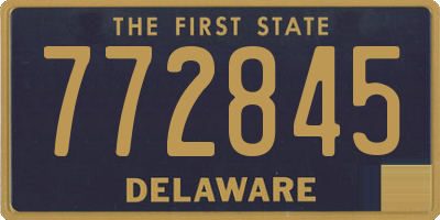 DE license plate 772845