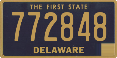 DE license plate 772848