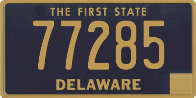 DE license plate 77285