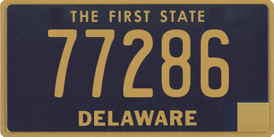 DE license plate 77286