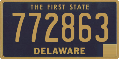 DE license plate 772863