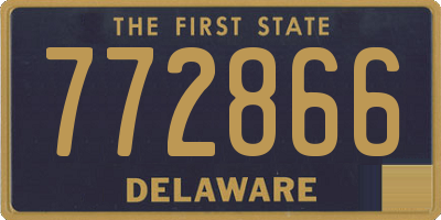 DE license plate 772866