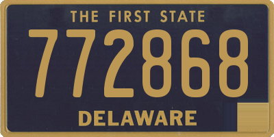 DE license plate 772868