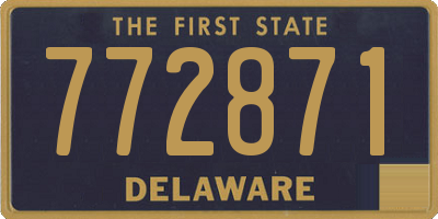 DE license plate 772871