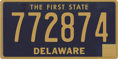 DE license plate 772874