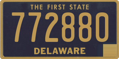 DE license plate 772880