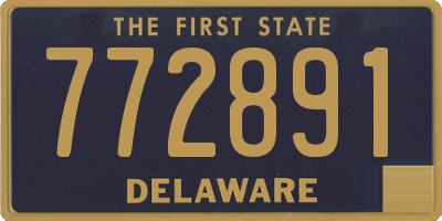 DE license plate 772891