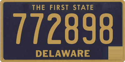 DE license plate 772898