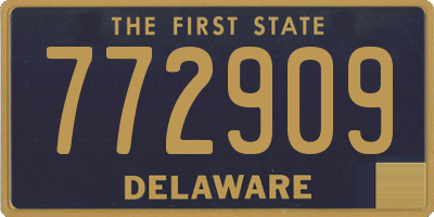 DE license plate 772909