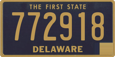 DE license plate 772918