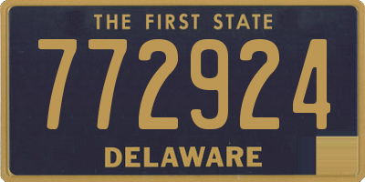 DE license plate 772924