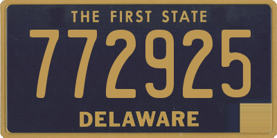 DE license plate 772925