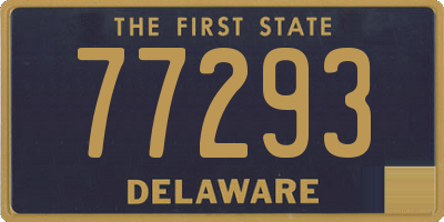 DE license plate 77293