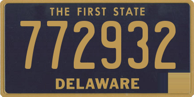 DE license plate 772932