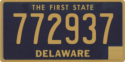 DE license plate 772937