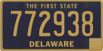 DE license plate 772938