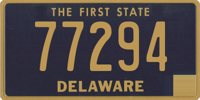DE license plate 77294