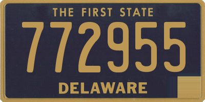 DE license plate 772955