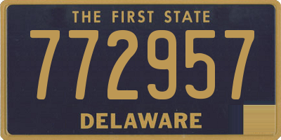 DE license plate 772957