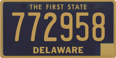 DE license plate 772958