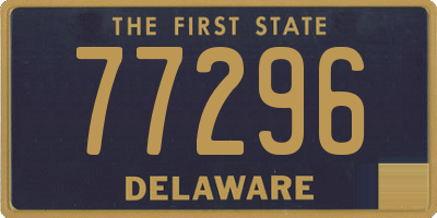 DE license plate 77296