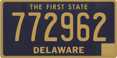 DE license plate 772962